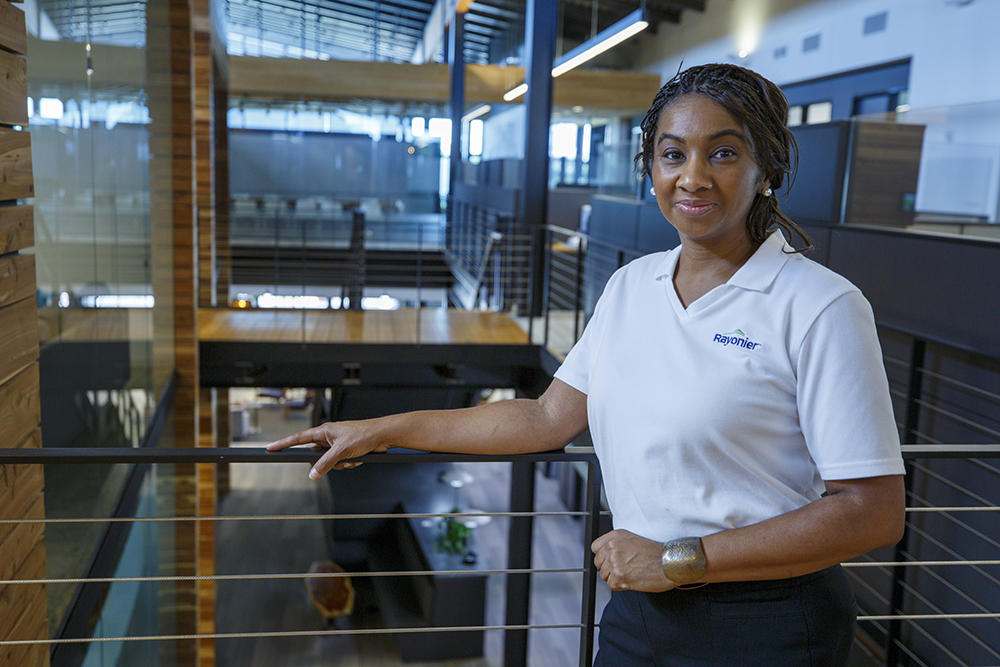 New England Forestry HR Specialist Ebony Presha standing